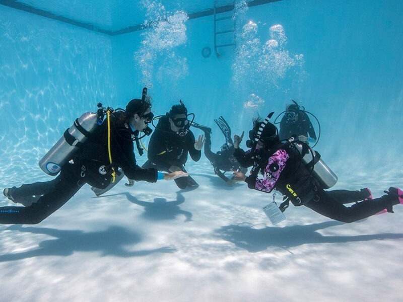 Plongée libre en piscine