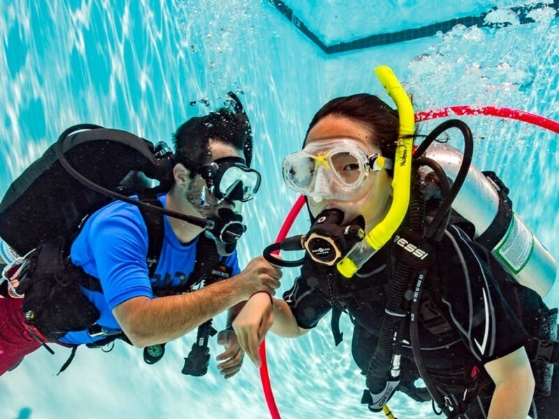 Plongée libre en piscine